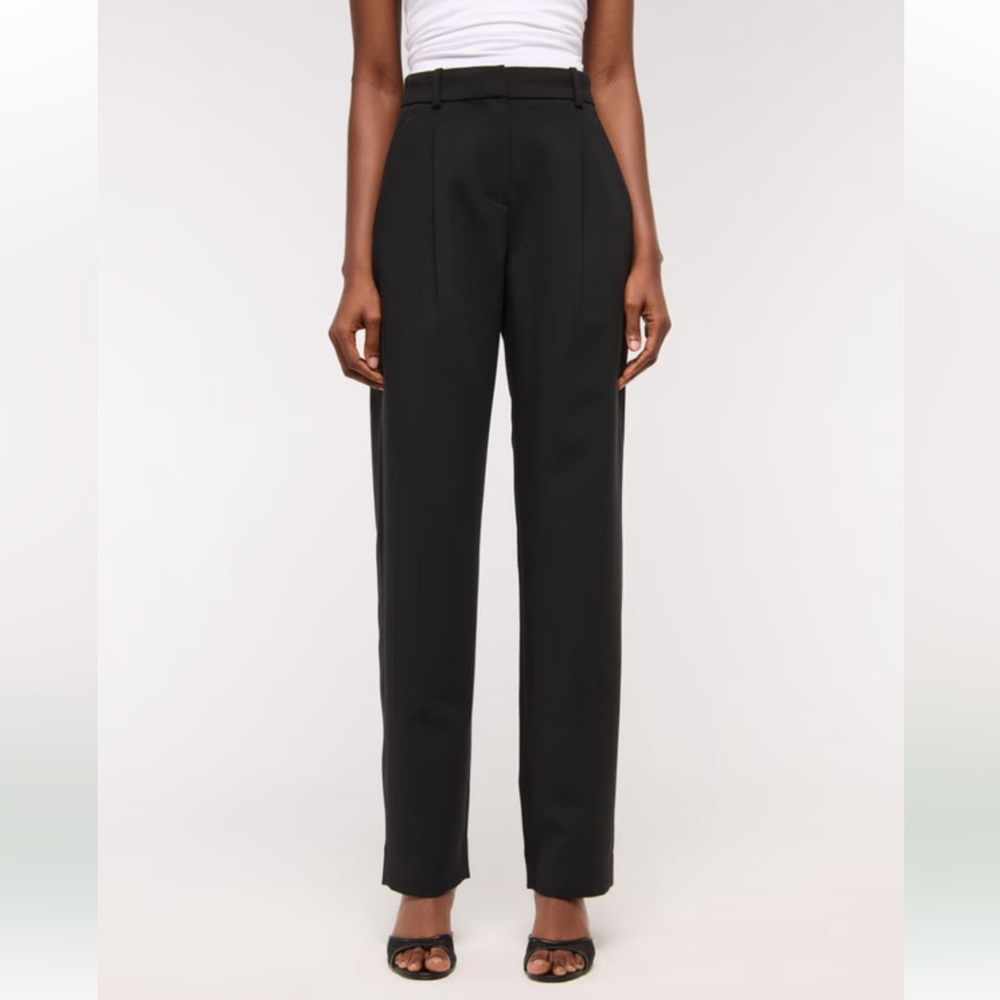 Abercrombie Curve Love Tailored Straight Leg. Size 29/8R. Black